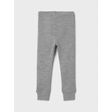 Lil'Atelier Grey Melange Fable Ull Leggings