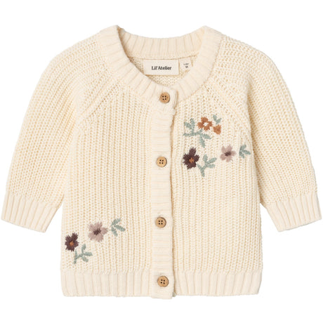 Lil'Atelier Birch Emlen Stickad Cardigan