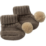 Name It Walnut Wrilla Ull Stickade Slippers Med Pom Pom