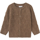 Name It Walnut Wrilla Ull Stickad Cardigan