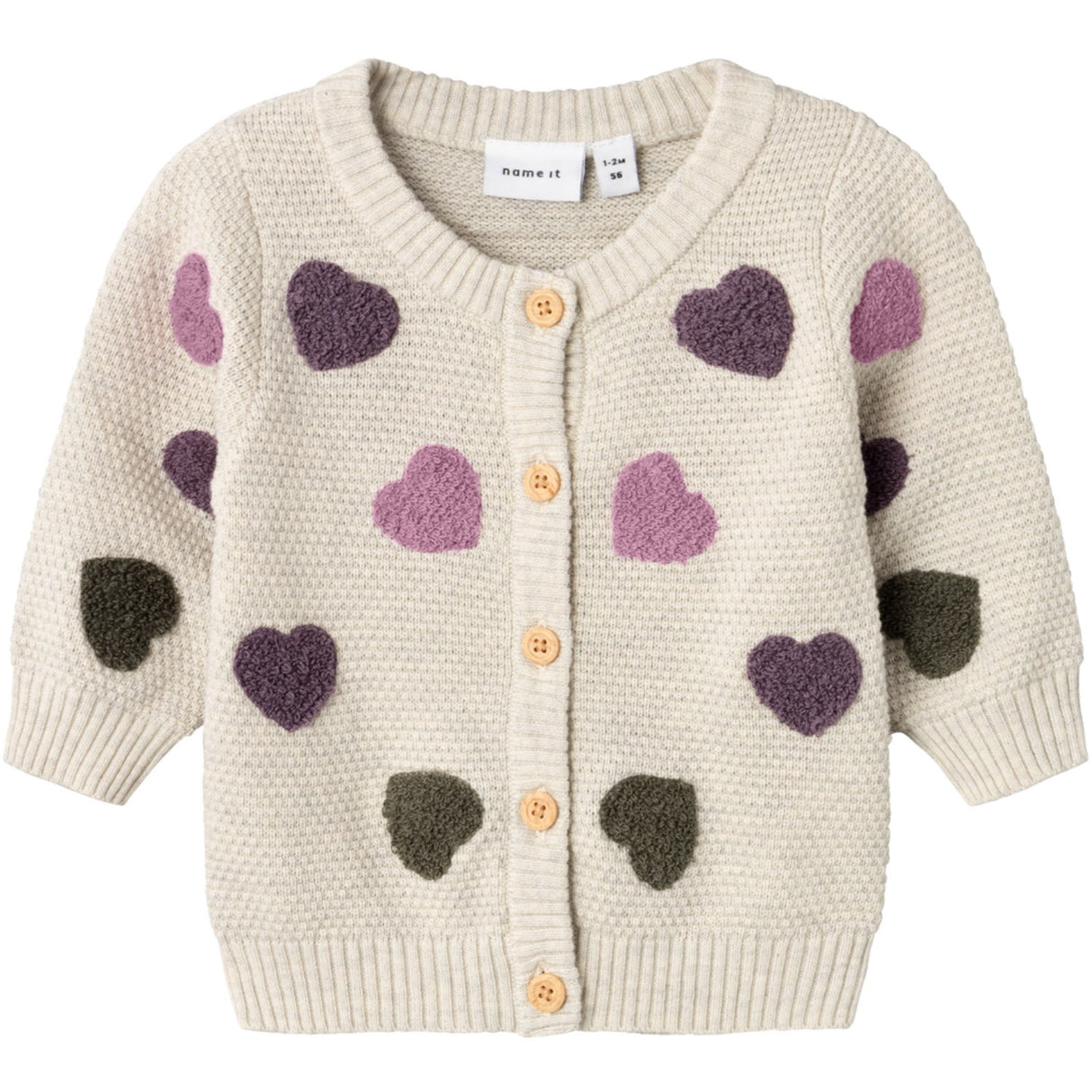 Name It Peyote Melange Neheart Stickad Cardigan