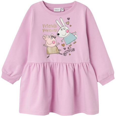 Name It Pastel Lavender Amira Peppa Pig Sweat Klänning