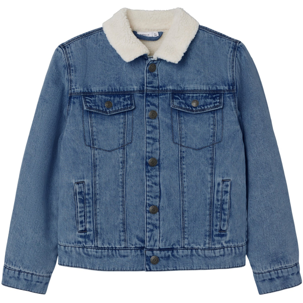 Name It Medium Blue Denim Jack Teddy Denim Jacka