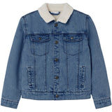 Name It Medium Blue Denim Jack Teddy Denim Jacka