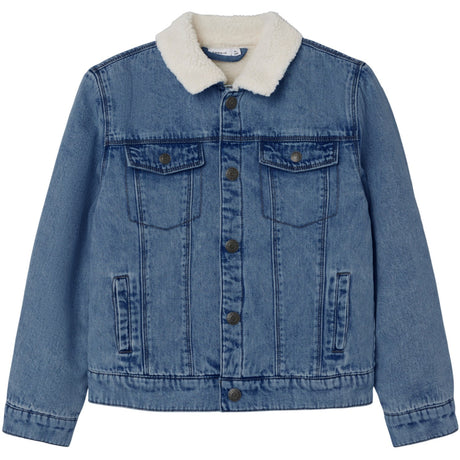 Name It Medium Blue Denim Jack Teddy Denim Jacka