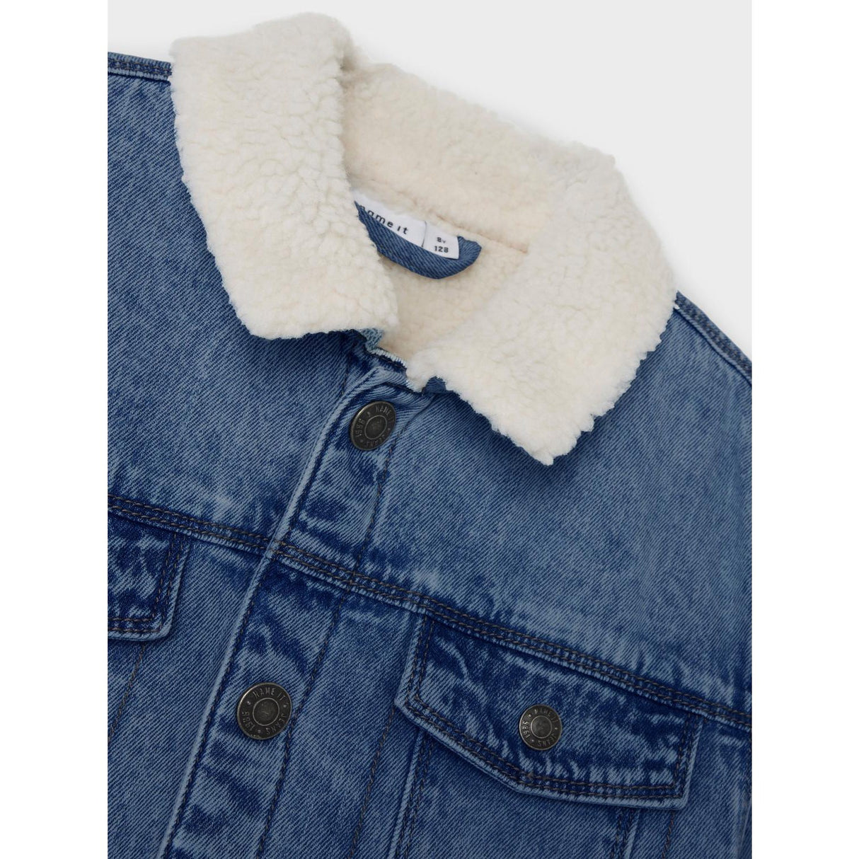 Name It Medium Blue Denim Jack Teddy Denim Jacka