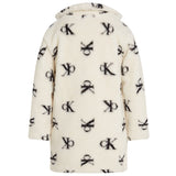 Calvin Klein Monochram Aop Ivory Teddy Aop Coat 4