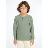 Calvin Klein Meteor Green Ottoman Mono Lwk Blouse