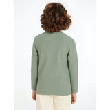 Calvin Klein Meteor Green Ottoman Mono Lwk Blouse