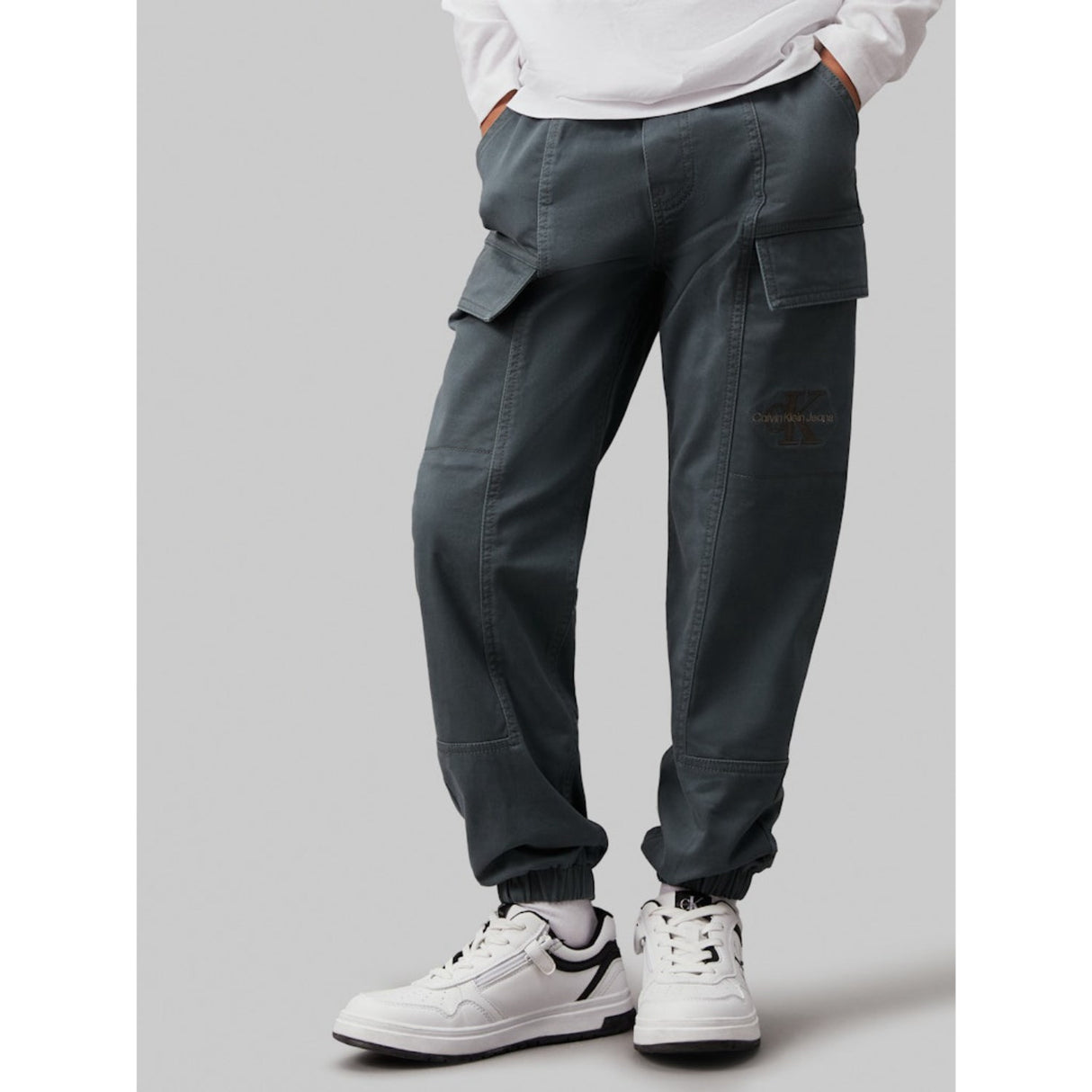 Calvin Klein Endless Grey Essential Woven Cargo Pants 2