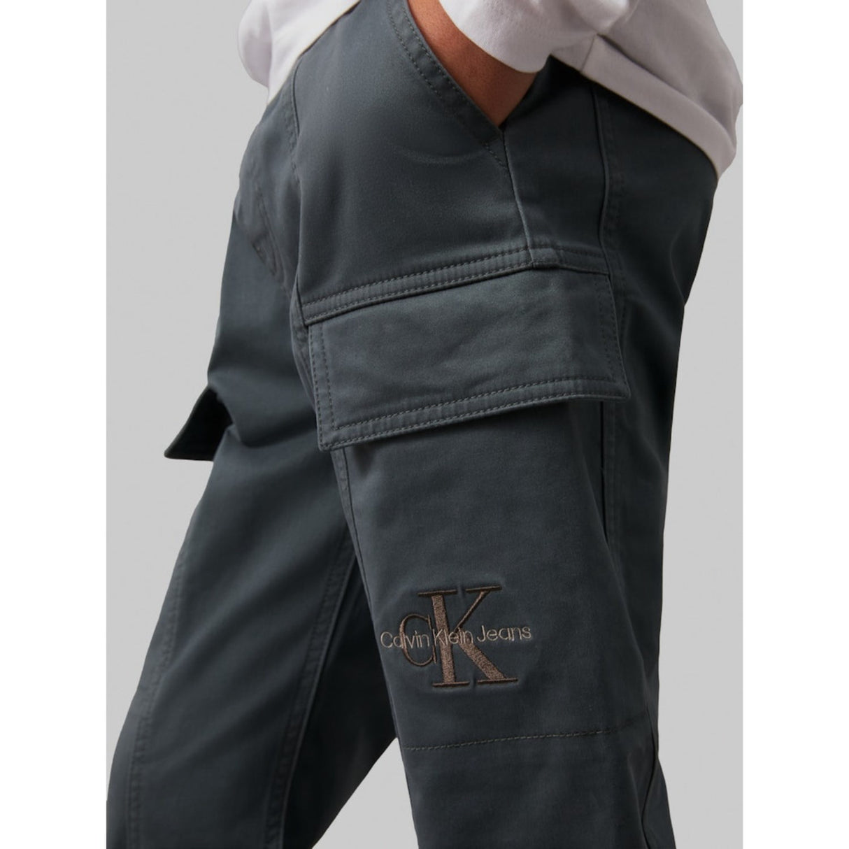Calvin Klein Endless Grey Essential Woven Cargo Pants 5
