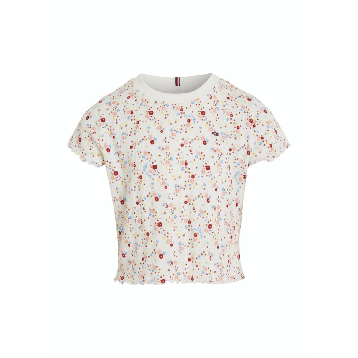 Tommy Hilfiger Ancient White Allover Flower Flower Pointelle Tee Ss