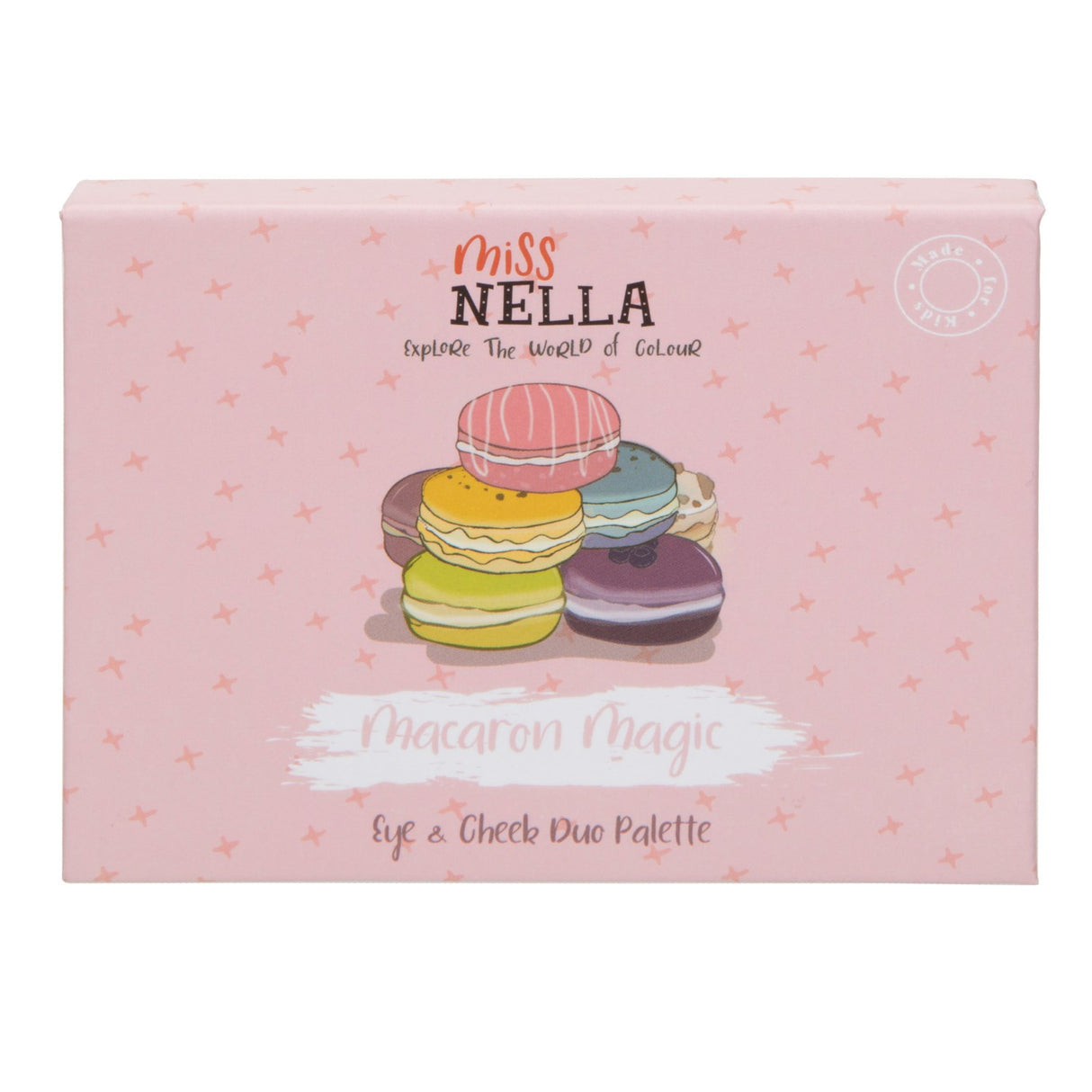 Miss Nella Guld/Lilla Ögonskugga och Blush Duo Palette Macaron Magic