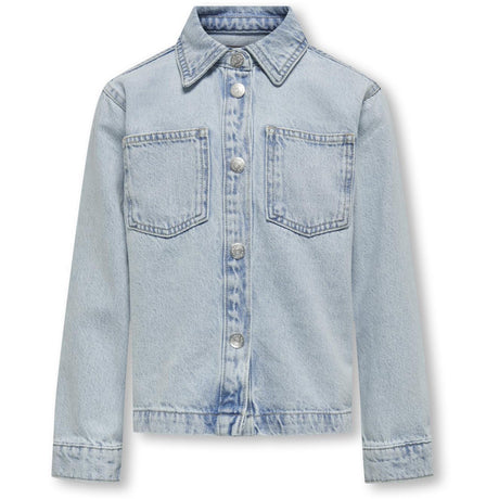 kids ONLY Light Blue Denim Carly Översize Star Denim Övershirt