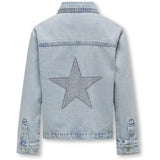 kids ONLY Light Blue Denim Carly Översize Star Denim Övershirt