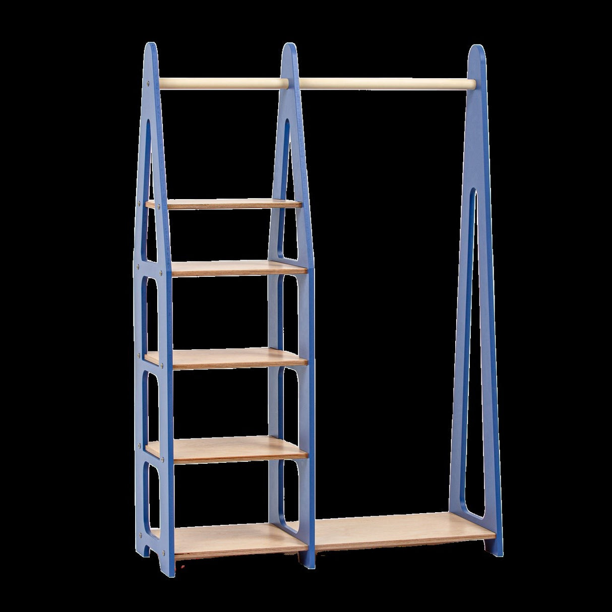 Duck Woodworks Children Wardrobe without Drawers Blue