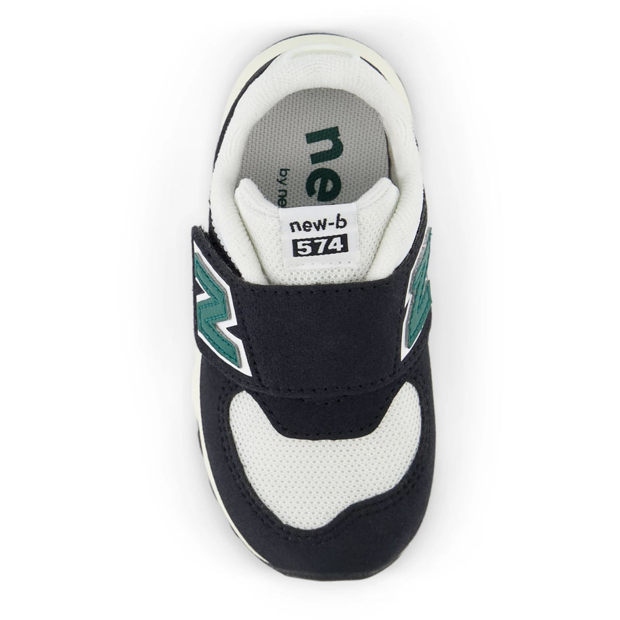 New Balance Black 574 Kids NEW-B Hook & Loop Sneakers 3