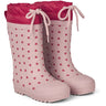 Angulus Rose Hearts/Red Gummistövel Med Ullfor