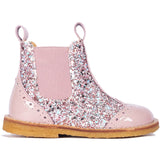 Angulus Mauve/Mauve Glitter Classic Chelsea Boot med Glittrande Glitter 2