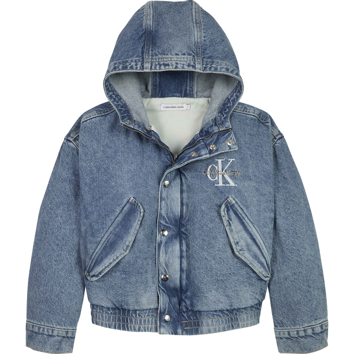 Calvin Klein Modern Blue Cf Denim Hooded Jacka