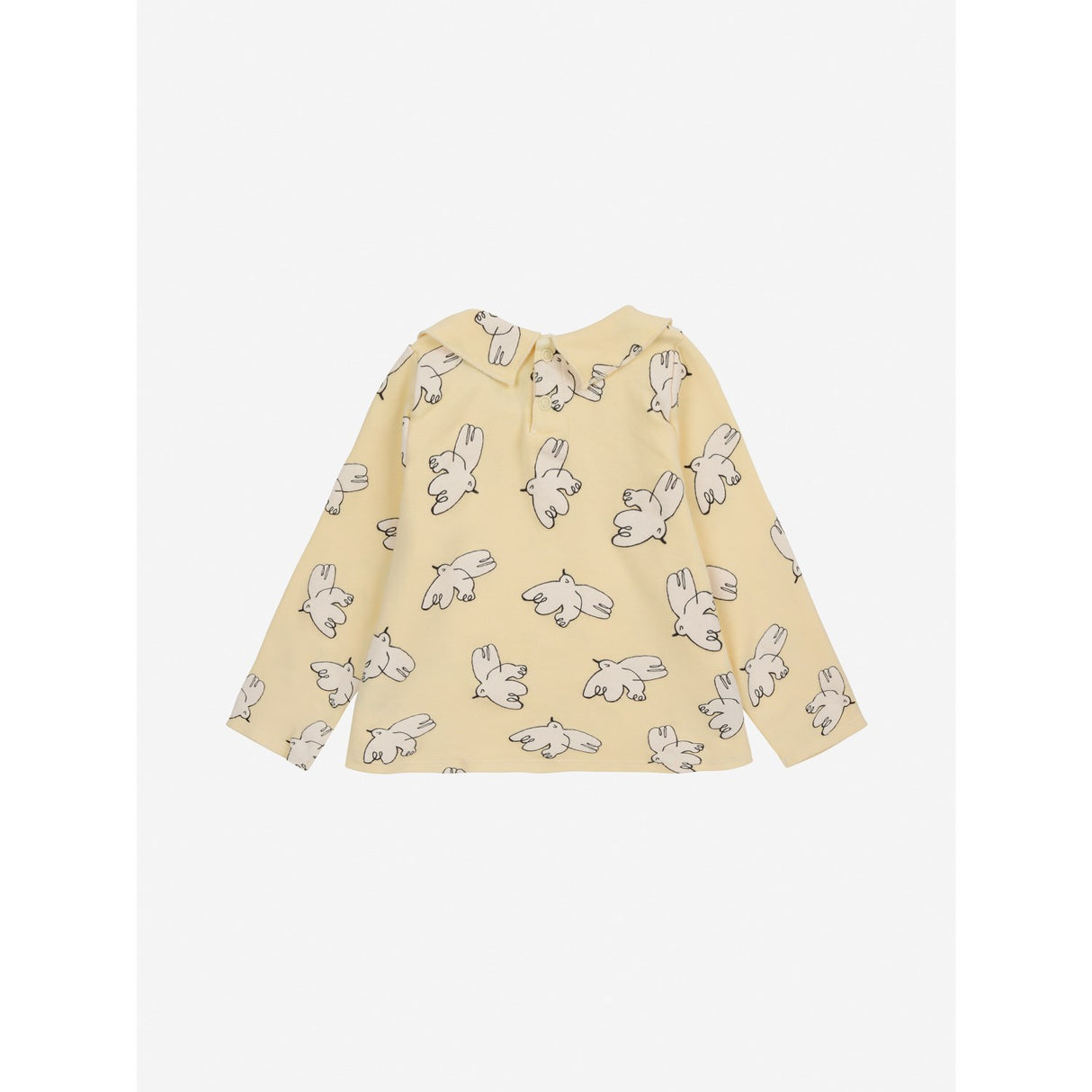 Bobo Choses Light Yellow Freedom Bird All Över Collar T-Shirt 4