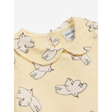 Bobo Choses Light Yellow Freedom Bird All Över Collar T-Shirt 2