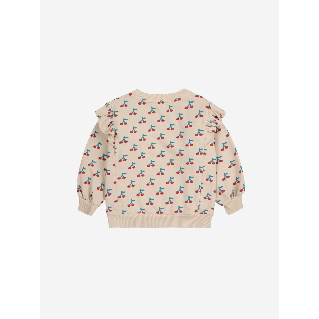 Bobo Choses White Cherry All Över Ruffle Sweatshirt