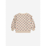 Bobo Choses White Cherry All Över Ruffle Sweatshirt