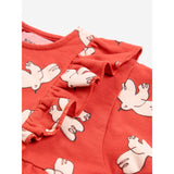 Bobo Choses Red Freedom Bird All Över Ruffle Dress 4
