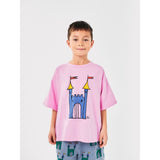 Bobo Choses Pink Faraway Castle Short Sleeve T-Shirt 3