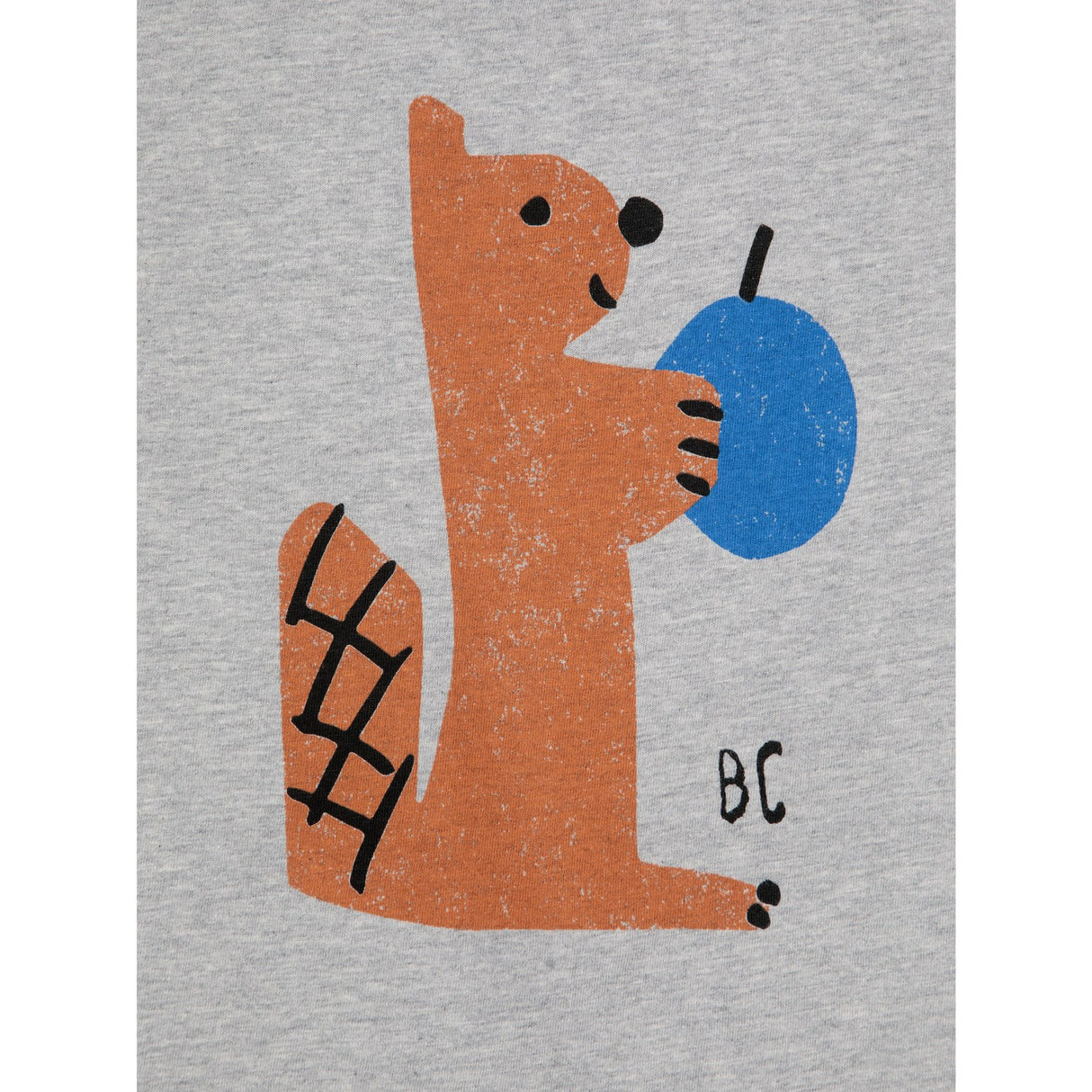 Bobo Choses Light Heather Grey Hungry Squirrel T-Shirt 5