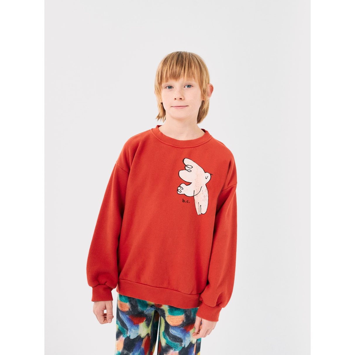 Bobo Choses Red Freedom Bird Sweatshirt 5