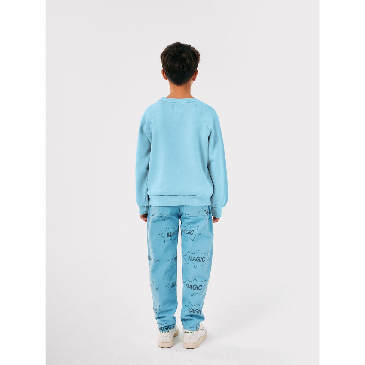 Bobo Choses Light Blue It'S Magic All Över Denim Baggy Pants