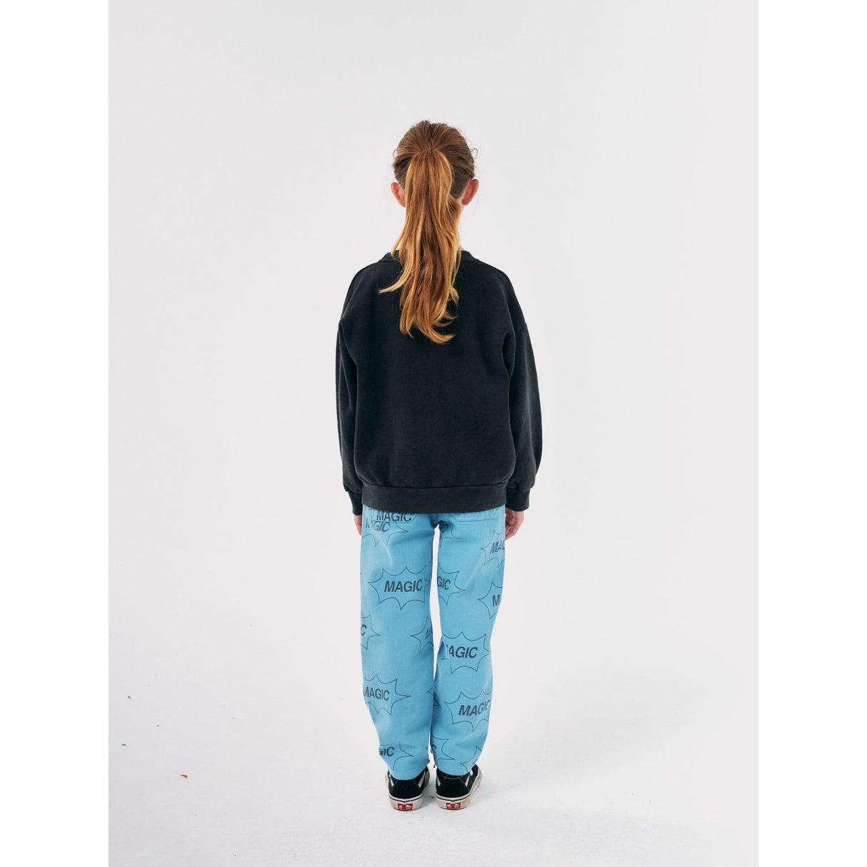 Bobo Choses Light Blue It'S Magic All Över Denim Baggy Pants