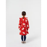 Bobo Choses Red Freedom Bird All Över Ruffle Dress