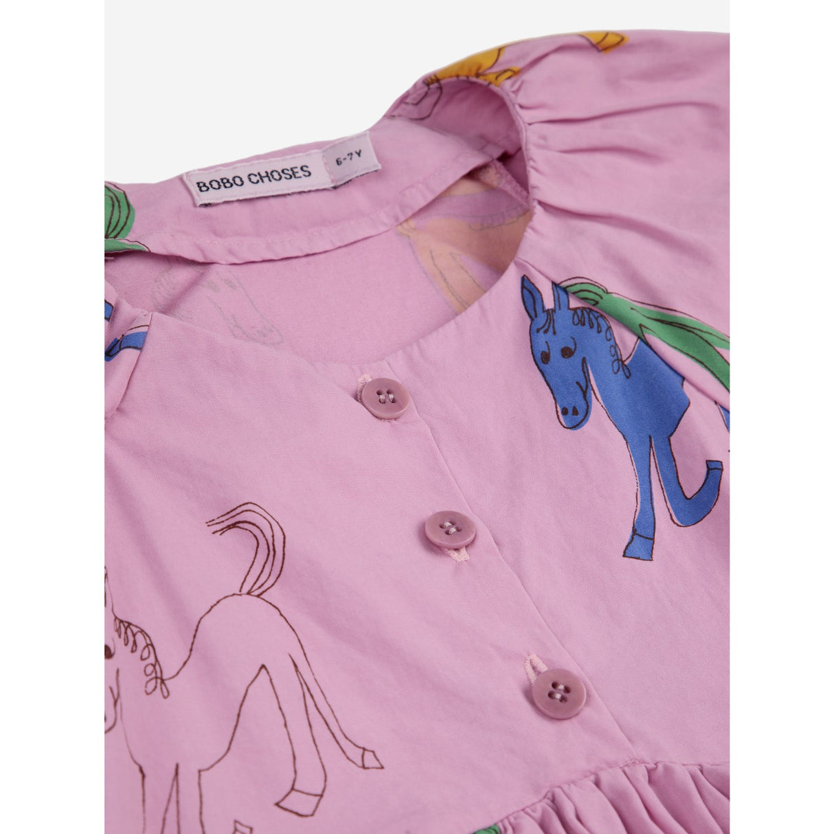 Bobo Choses Pink Wonder Horse All Över Woven Dress 5