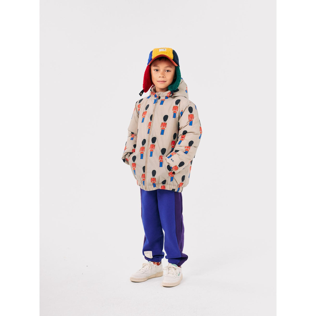 Bobo Choses Light Brown Little Tin Soldiers All Över Anorak