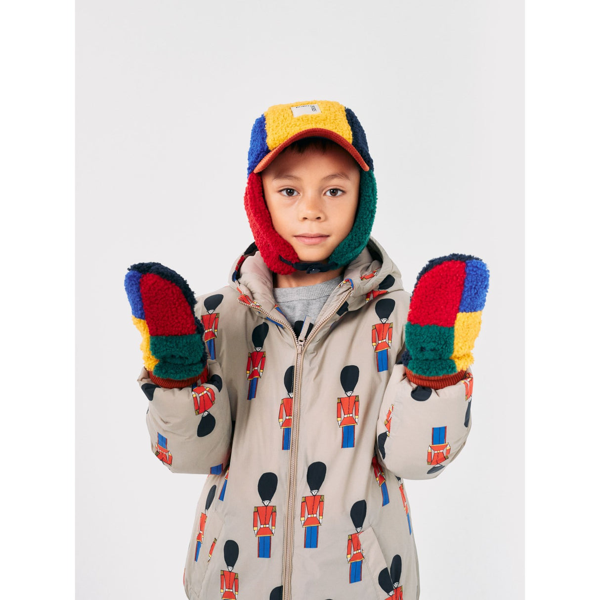 Bobo Choses Light Brown Little Tin Soldiers All Över Anorak