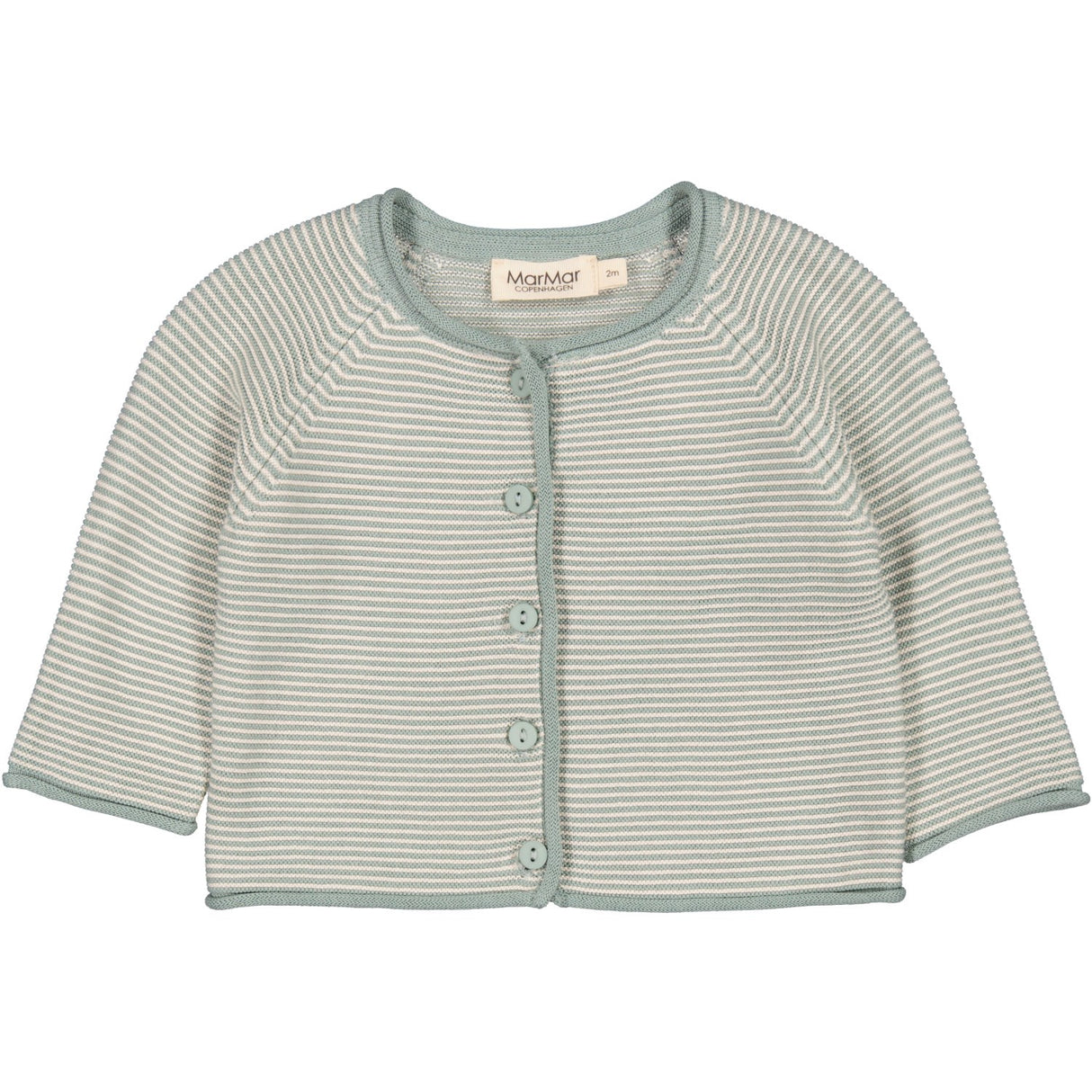 MarMar New Born Modal Mix Dusty Jade Stripe Totti Sticka Cardigan