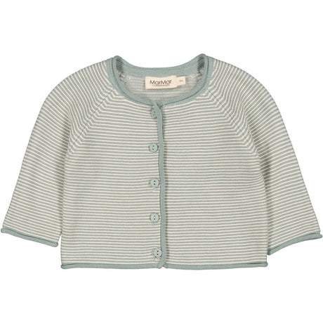 MarMar New Born Modal Mix Dusty Jade Stripe Totti Sticka Cardigan