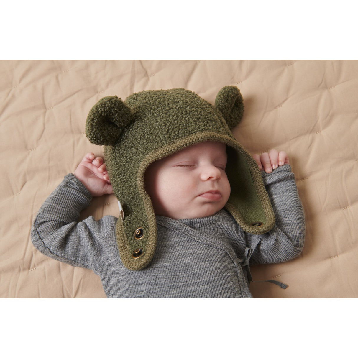 MarMar Bonded Teddy Olive Leaf Aki Hatt