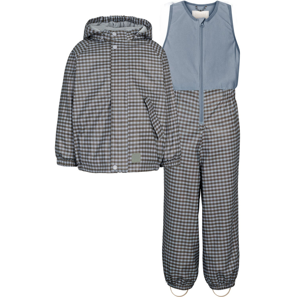 MarMar Rainwear Fleece Espresso Check Obo Regn Set