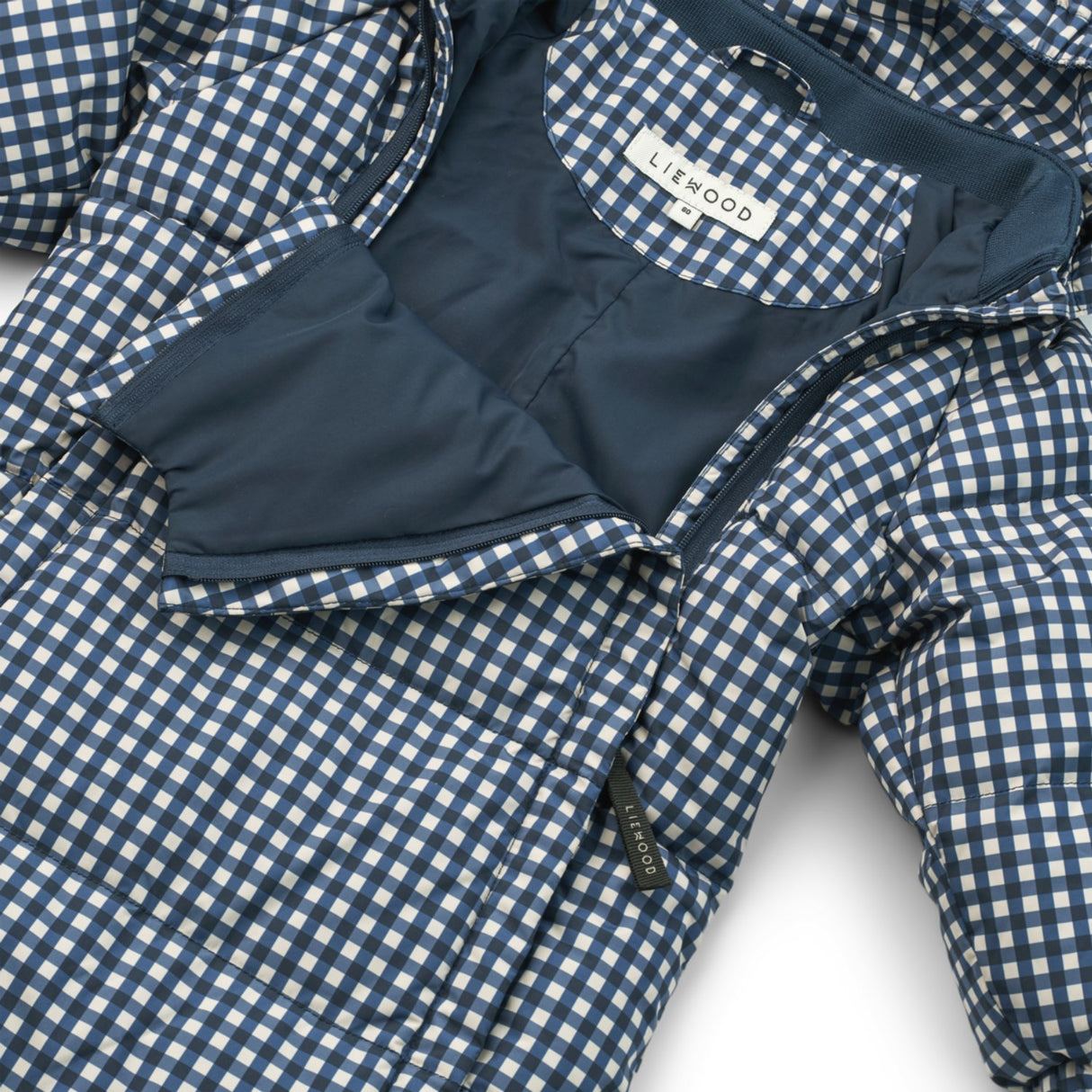 LieWood Check Classic Navy / Dark Sandy Sylvie Baby Flygdräkt