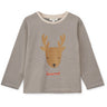 LIEWOOD Holiday Reindeer / Stripe Navy Apia Placement Blus