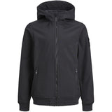 Jack & Jones Junior Svart Basic Softshelljacka med huva Noos