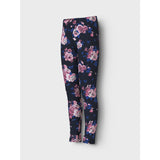 Name It Dark Sapphire Big Flowers Vivian AOP Leggings