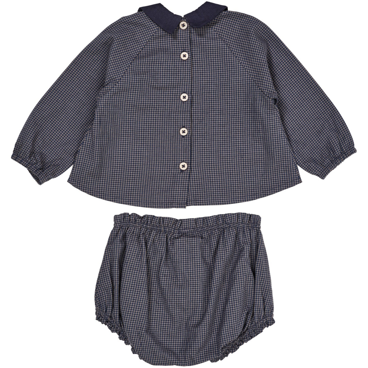 Copenhagen Colors Navy Check Combi Check Baby Set 15