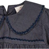 Copenhagen Colors Navy Check Combi Check Blouse W. Collar 2