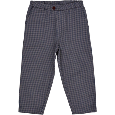 Copenhagen Colors Navy Check Combi Check Pant W. Fake Fly