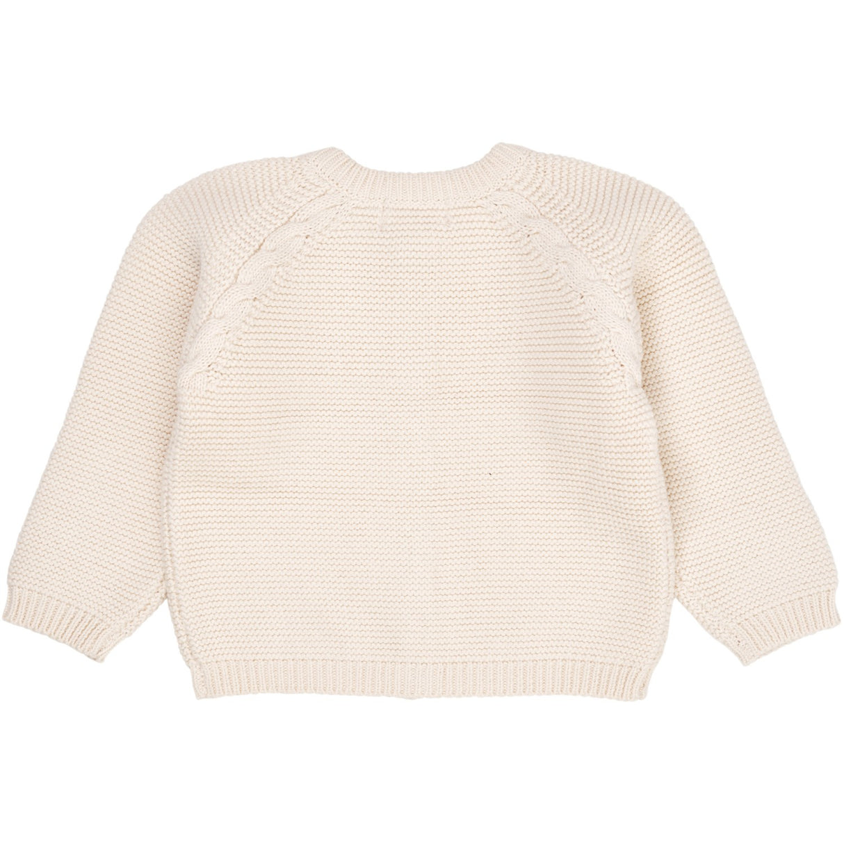 Copenhagen Colors Cream Classic Baby Cotton Cable Cardigan